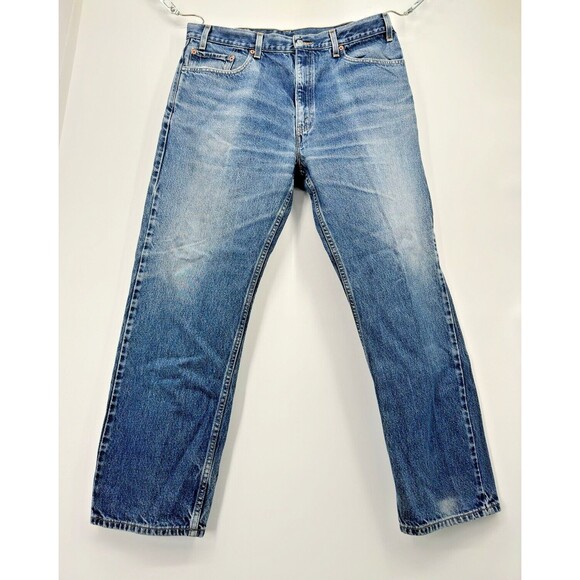 Levi’s Mens 505‎ Regular Fit Straight Leg Blue Denim Jeans Med Wash Size38x29